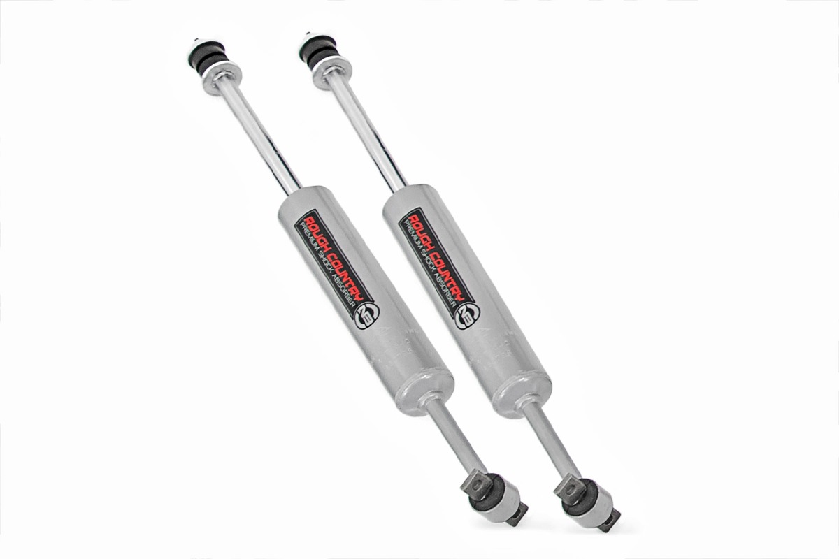 Ford Ranger Front Shocks - Rough Country - N3, 4.5-5.5 Inch - Metallic Silver - '98-'11